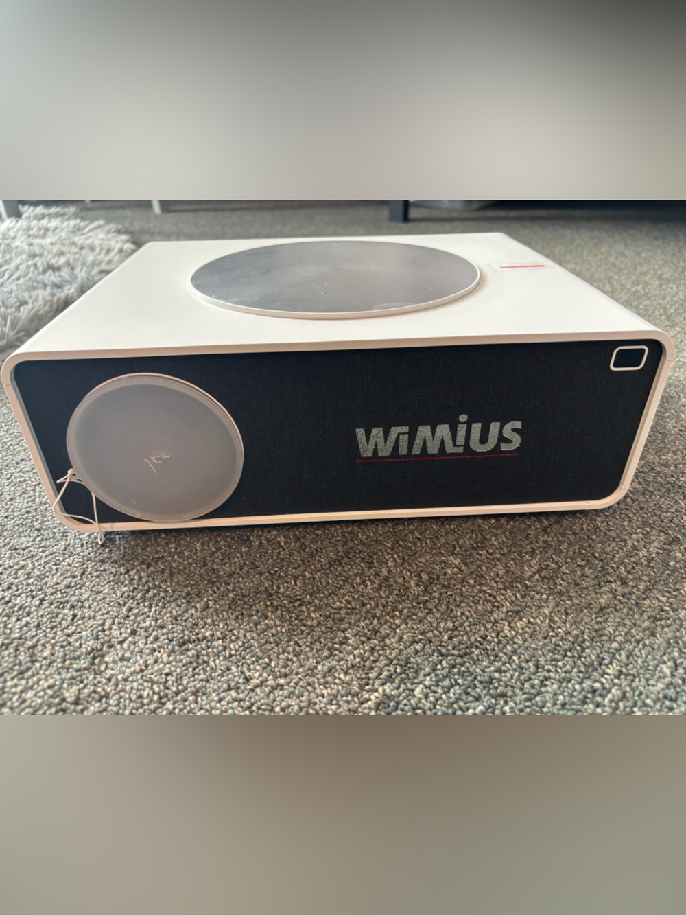 Wimus White Portable Bluetooth Speaker